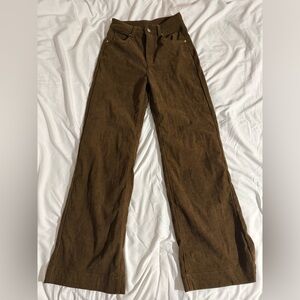 SHEIN Chocolate Corduroy Trousers
